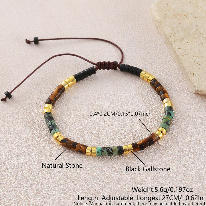 Minimalistisches, verstellbares Armband mit geometrischen Zylinderperlen - Stil Nr. 11 - image 23