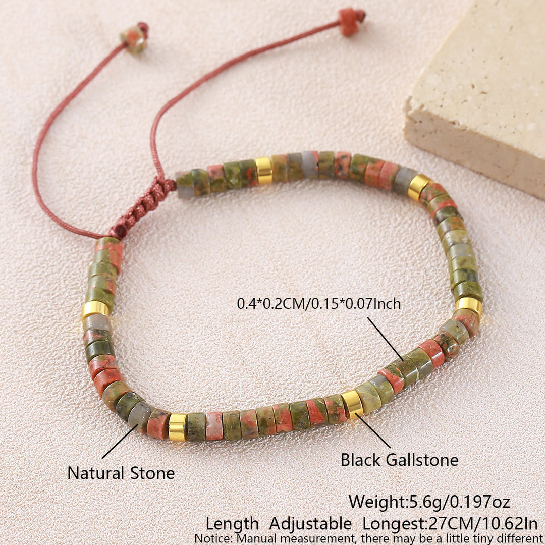 Minimalistisches, verstellbares Armband mit geometrischen Zylinderperlen - Stil Nr. 6 - image 19