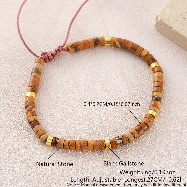 Minimalistisches, verstellbares Armband mit geometrischen Zylinderperlen - Stil Nr. 8 - image 29