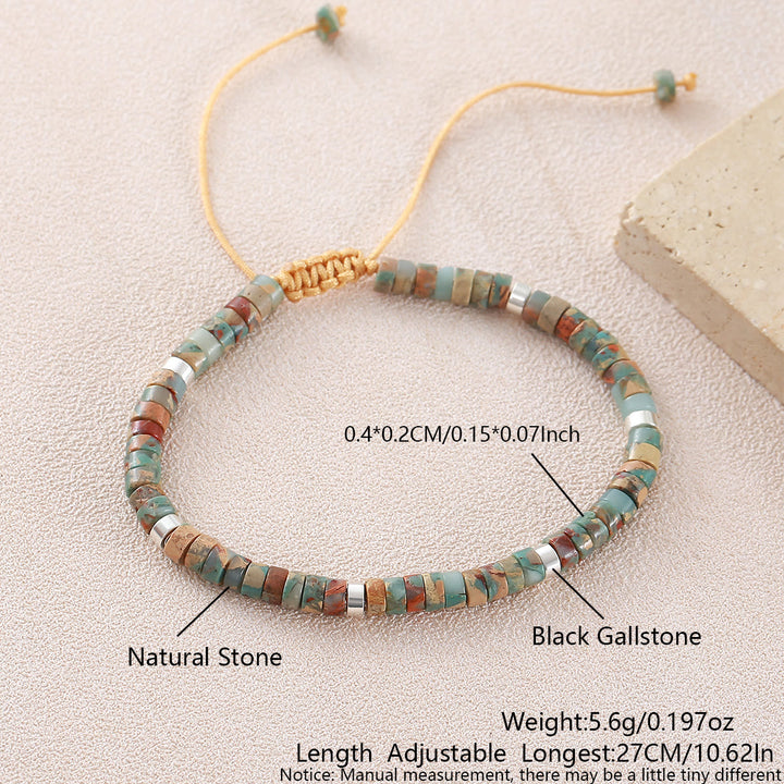 Minimalistisches, verstellbares Armband mit geometrischen Zylinderperlen - Stil Nr. 9 - image 37