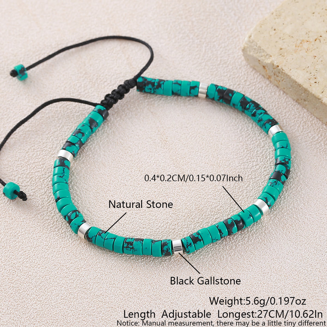 Minimalistisches, verstellbares Armband mit geometrischen Zylinderperlen - Stil Nr. 14 - image 30