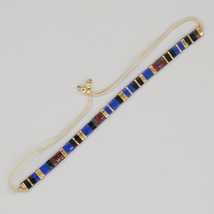 Minimalistisches, mehrfarbiges, verstellbares Armband aus Tila-Perlen - image 18