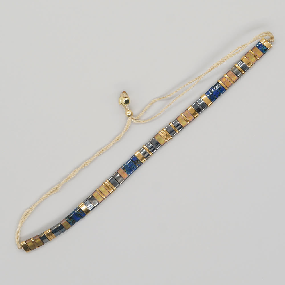 Minimalistisches, mehrfarbiges, verstellbares Armband aus Tila-Perlen - Stil Nr. 13 - image 21