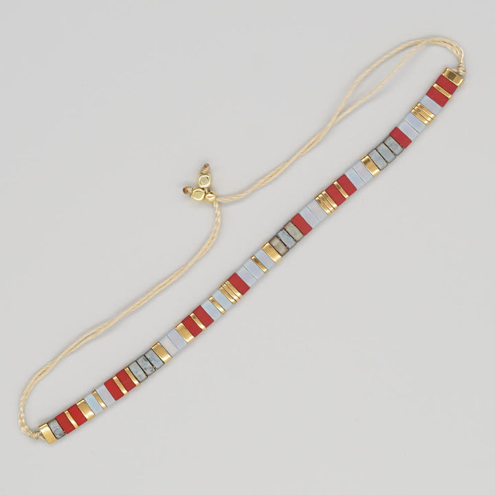 Minimalistisches, mehrfarbiges, verstellbares Armband aus Tila-Perlen - Stil Nr. 7 - image 14
