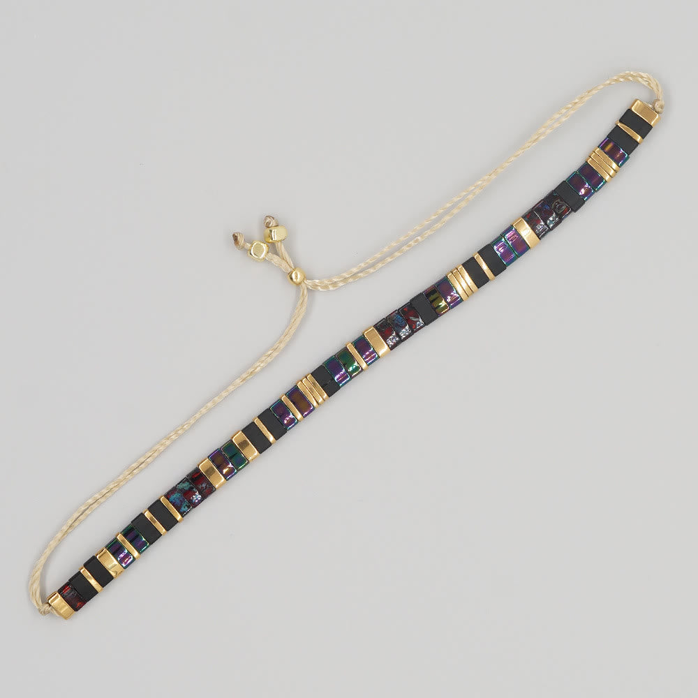 Minimalistisches, mehrfarbiges, verstellbares Armband aus Tila-Perlen - Stil Nr. 4 - image 11