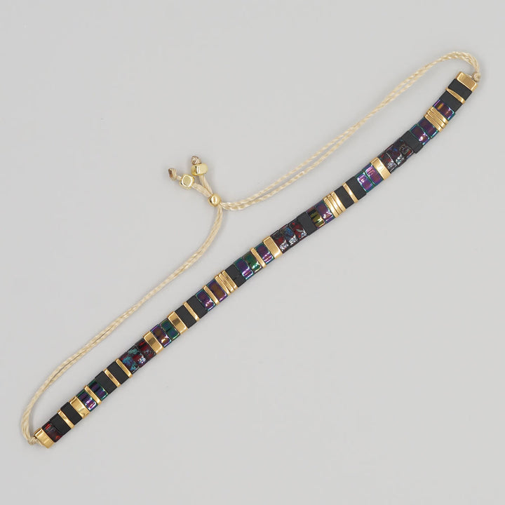 Minimalistisches, mehrfarbiges, verstellbares Armband aus Tila-Perlen - Stil Nr. 4 - image 11
