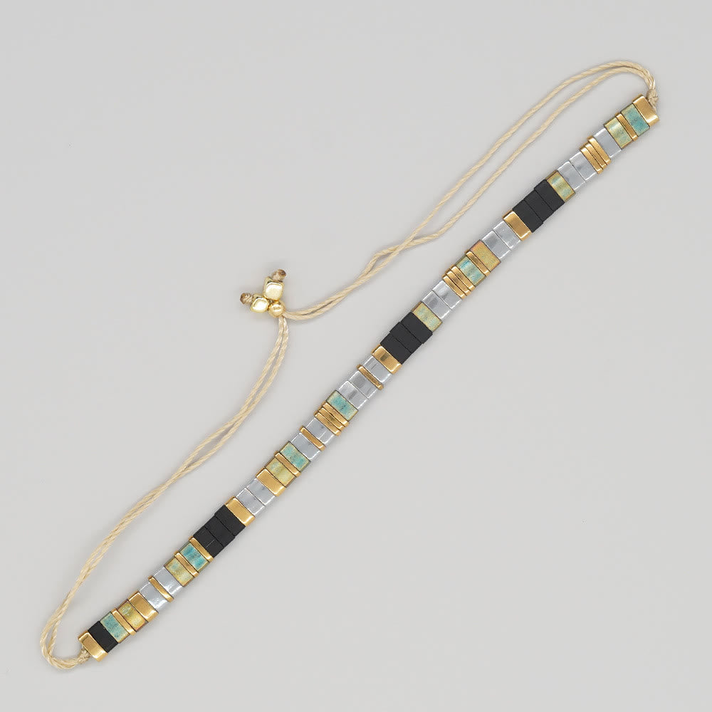 Minimalistisches, mehrfarbiges, verstellbares Armband aus Tila-Perlen - Stil Nr. 8 - image 15