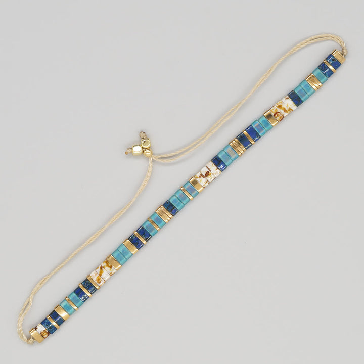 Minimalistisches, mehrfarbiges, verstellbares Armband aus Tila-Perlen - Stil Nr. 10 - image 17