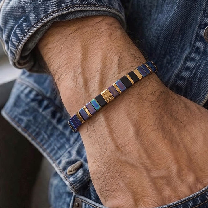 Minimalistisches, mehrfarbiges, verstellbares Armband aus Tila-Perlen - image 3