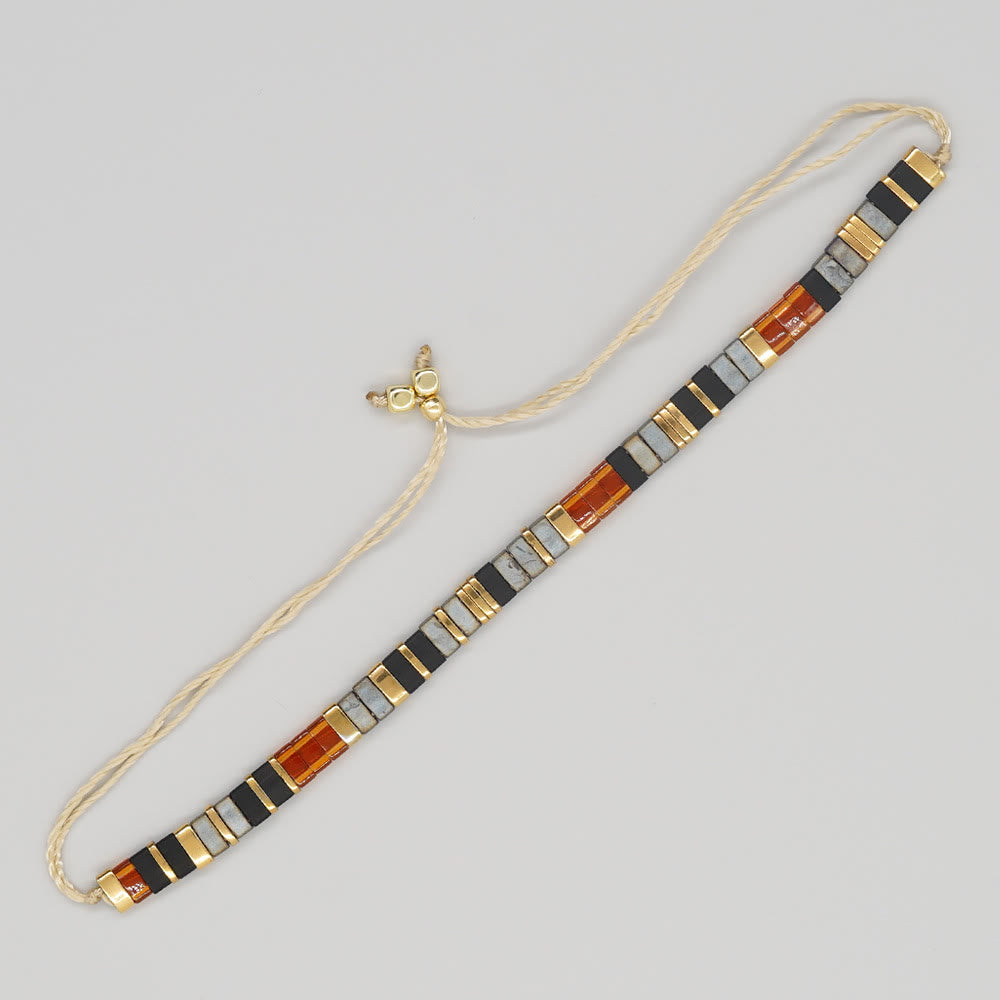 Minimalistisches, mehrfarbiges, verstellbares Armband aus Tila-Perlen - Stil Nr. 9 - image 16