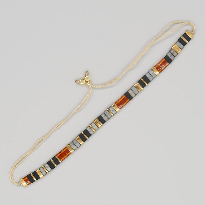 Minimalistisches, mehrfarbiges, verstellbares Armband aus Tila-Perlen - Stil Nr. 9 - image 16