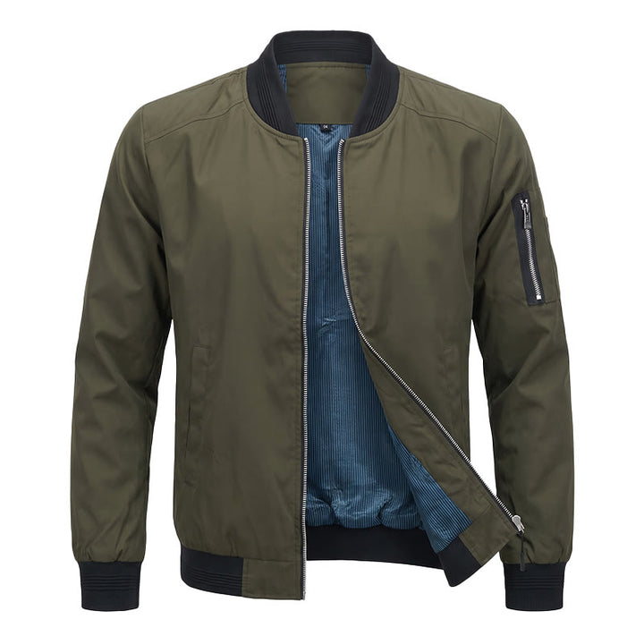 Klassische Bomberjacke für Herren mit Stehkragen - image 6