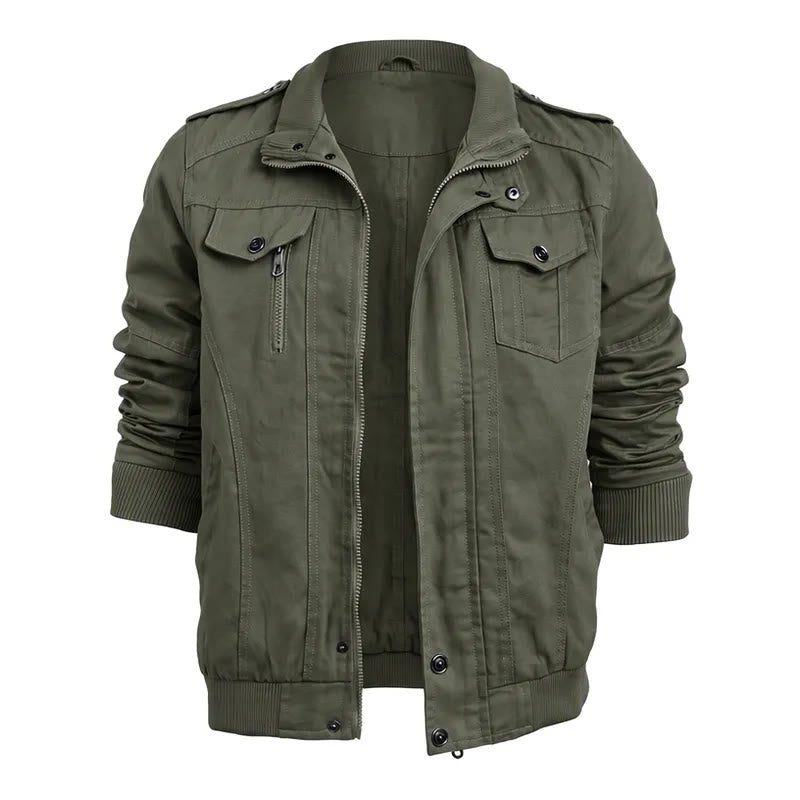 Robuste Herren-Cargojacke mit mehreren Taschen - Armeegrün - 6XL - image 2