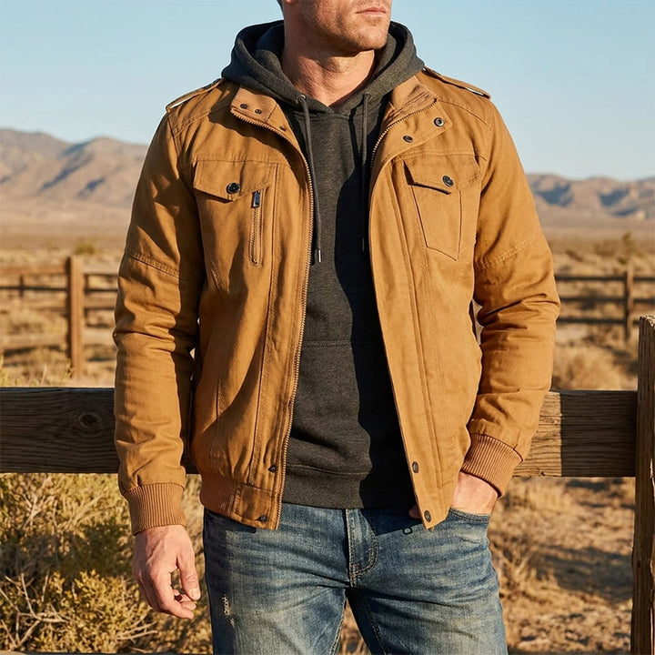 Robuste Herren-Cargojacke mit mehreren Taschen - image 0