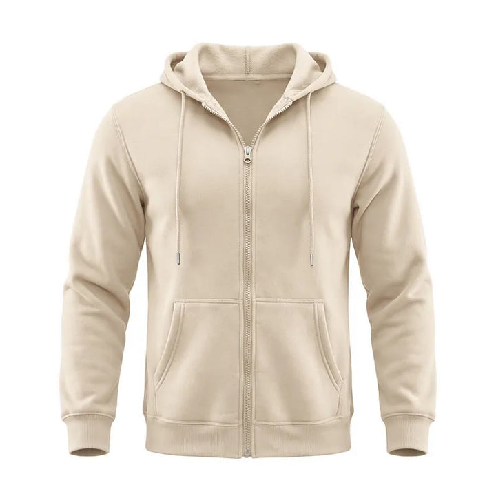 Herren-Fleecejacke mit Kapuze und lockerer Passform - Khaki - 3XL - image 14