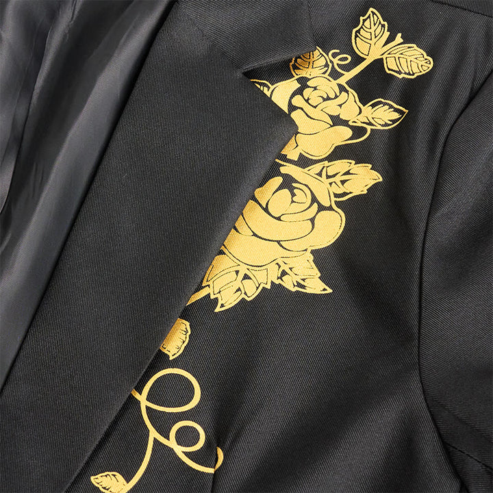 Herren-Partyblazer mit goldenem Blumenmuster - image 5