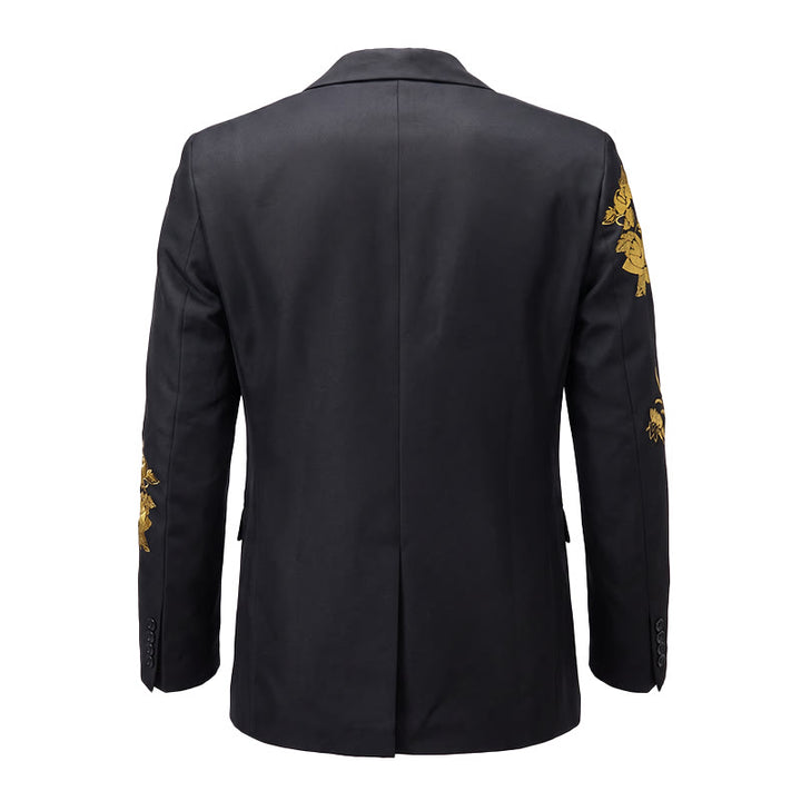 Herren-Partyblazer mit goldenem Blumenmuster - image 10