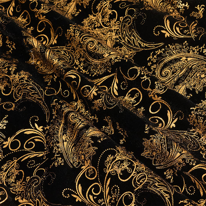 Luxuriöser Herrenblazer mit goldenem Jacquardmuster und Blumenmuster - image 9
