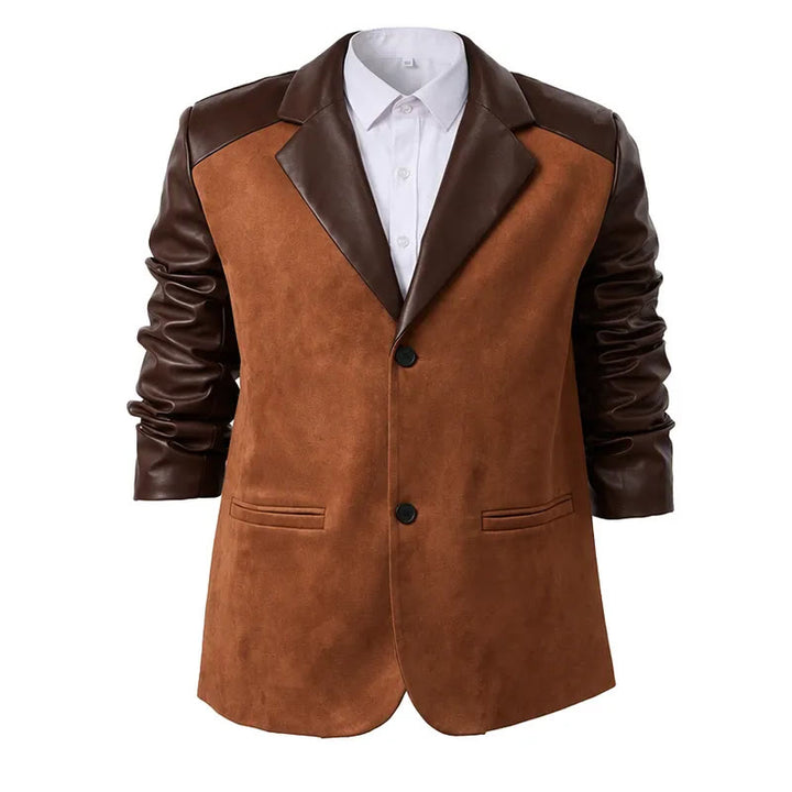 Herren-Ledermantel für lässige Business-Aktivitäten - Kaffee - 2XL - image 3