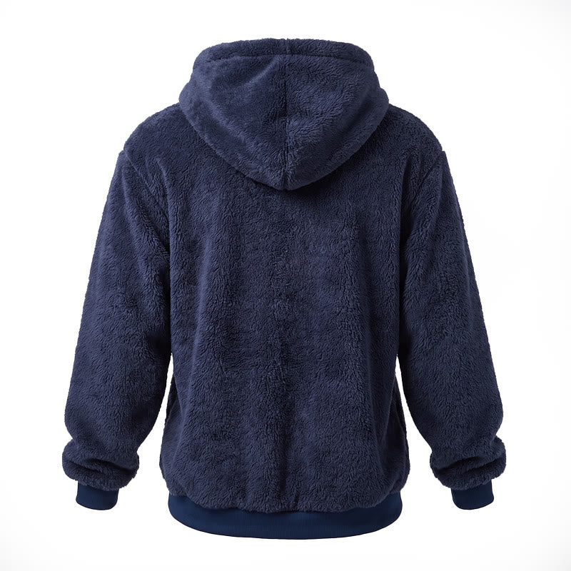 Herren-Fleece-Wintermantel mit Kapuze und Reißverschluss - image 19