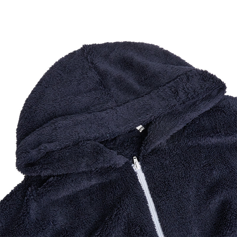 Herren-Fleece-Wintermantel mit Kapuze und Reißverschluss - image 14