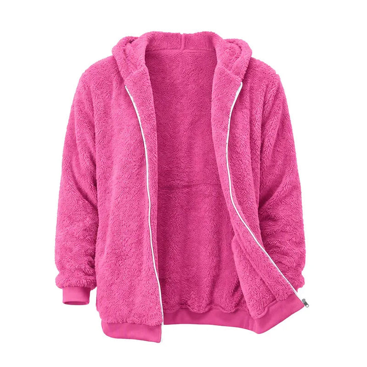 Herren-Fleece-Wintermantel mit Kapuze und Reißverschluss - Rose - 4XL - image 13