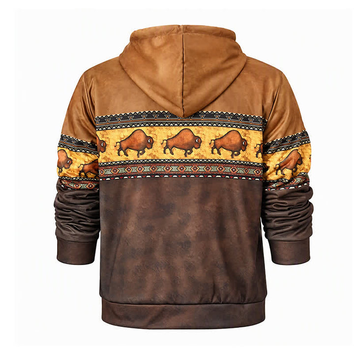 Winterarbeitsjacke mit Kapuze im Büffelmuster für Herren - image 10