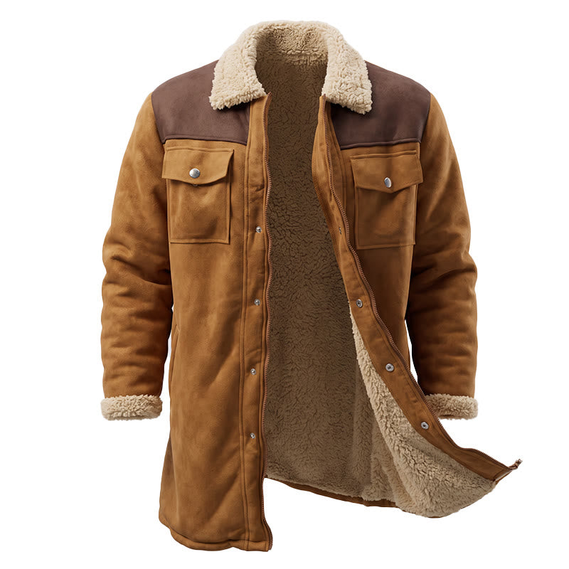 Vintage Western-Staubmantel mit vielen Taschen für Herren - Ingwer + Kaffee - 3XL - image 2