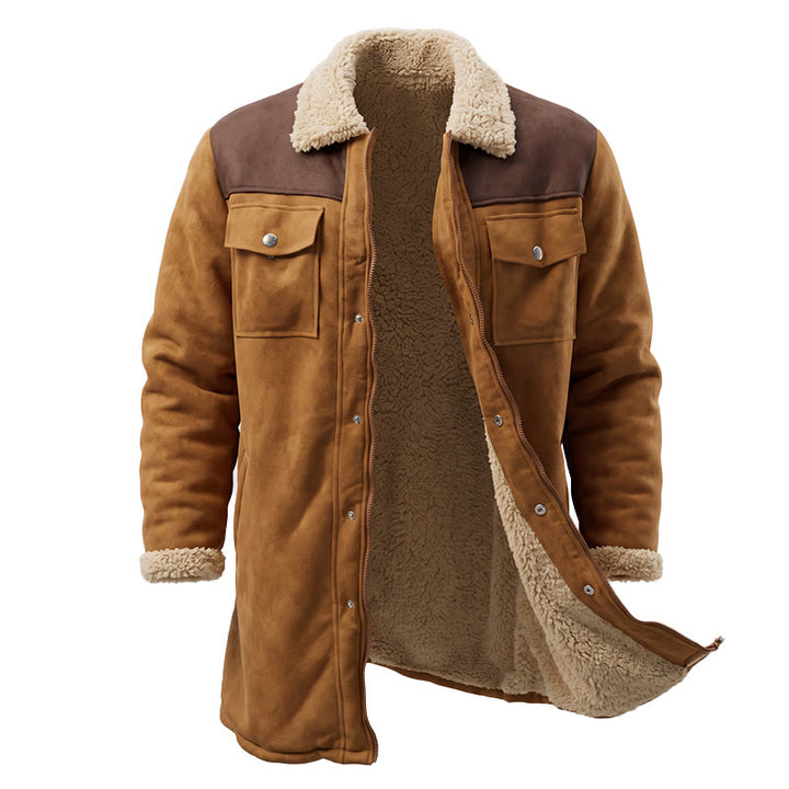Vintage Western-Staubmantel mit vielen Taschen für Herren - Ingwer + Kaffee - 3XL - image 2