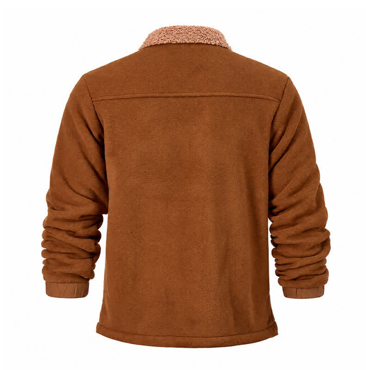 Gemütliche Cordjacke für Herren mit Kapuze und Fleecekragen - image 9