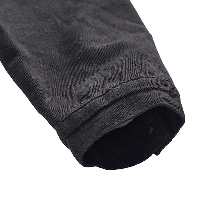 Warme Herren-Truckerjacke aus Denim mit Fleecekragen - image 8