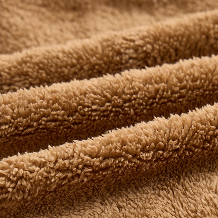 Dicke, thermische Herren-Winterjacke mit Reißverschluss und Stehkragen - image 8