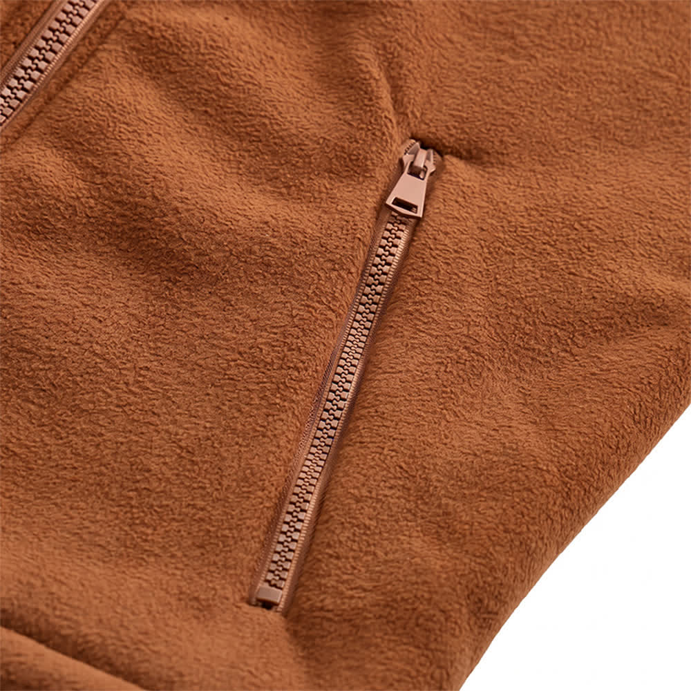 Dicke, thermische Herren-Winterjacke mit Reißverschluss und Stehkragen - image 10
