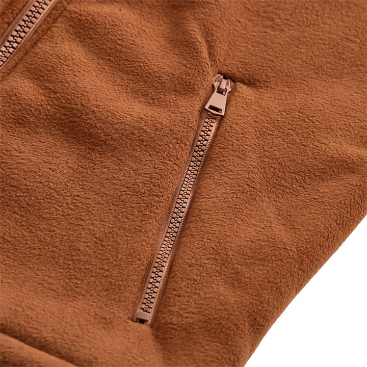 Dicke, thermische Herren-Winterjacke mit Reißverschluss und Stehkragen - image 10