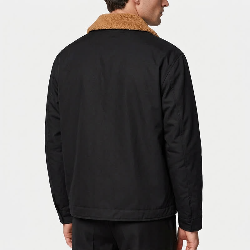 Herren-Westernjacke aus Canvas mit Stehkragen und Bullenprint. - image 2