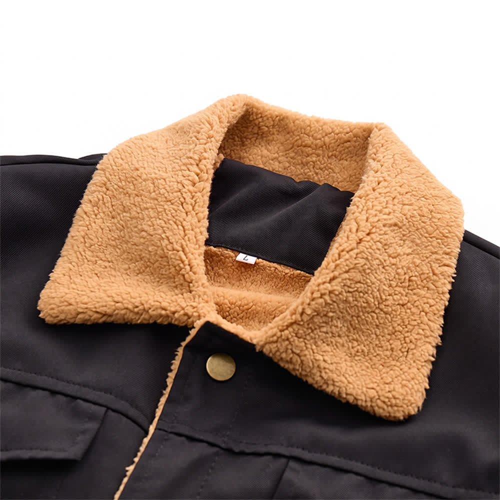 Herren-Westernjacke aus Canvas mit Stehkragen und Bullenprint. - image 7