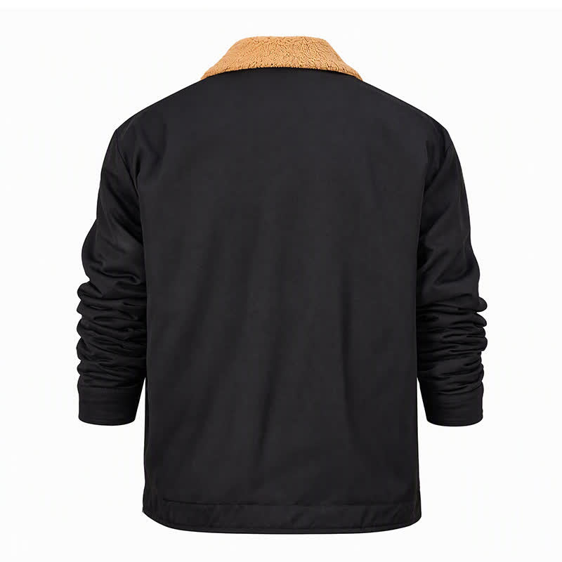 Herren-Westernjacke aus Canvas mit Stehkragen und Bullenprint. - image 14