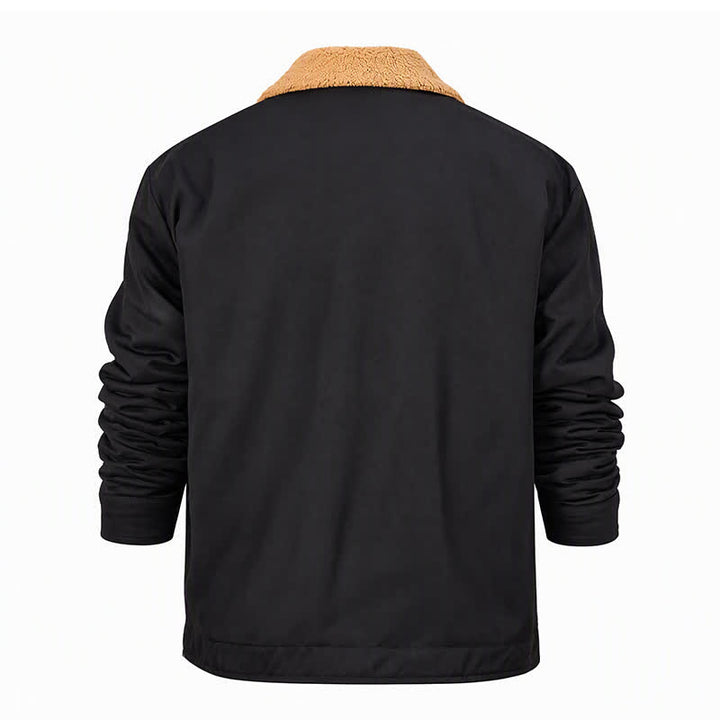 Herren-Westernjacke aus Canvas mit Stehkragen und Bullenprint. - image 14
