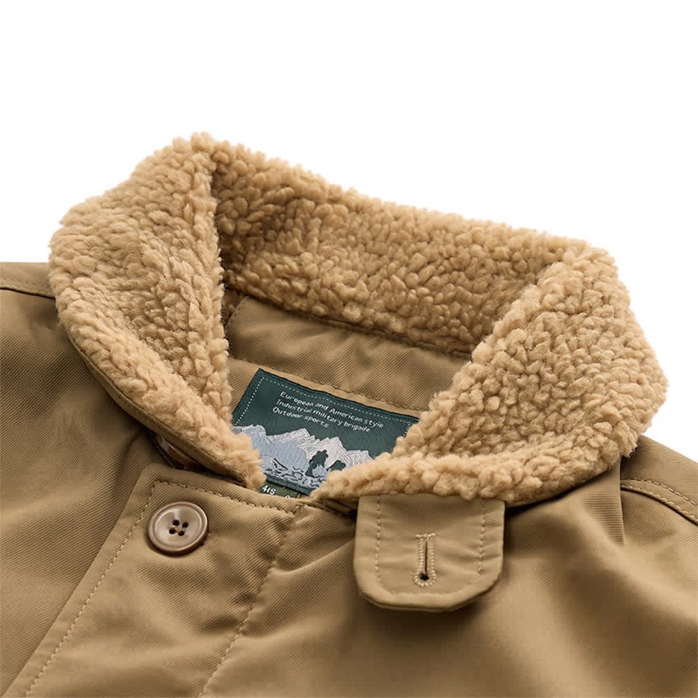 Warme Herren-Militärjacke, Winterbombermantel - image 5