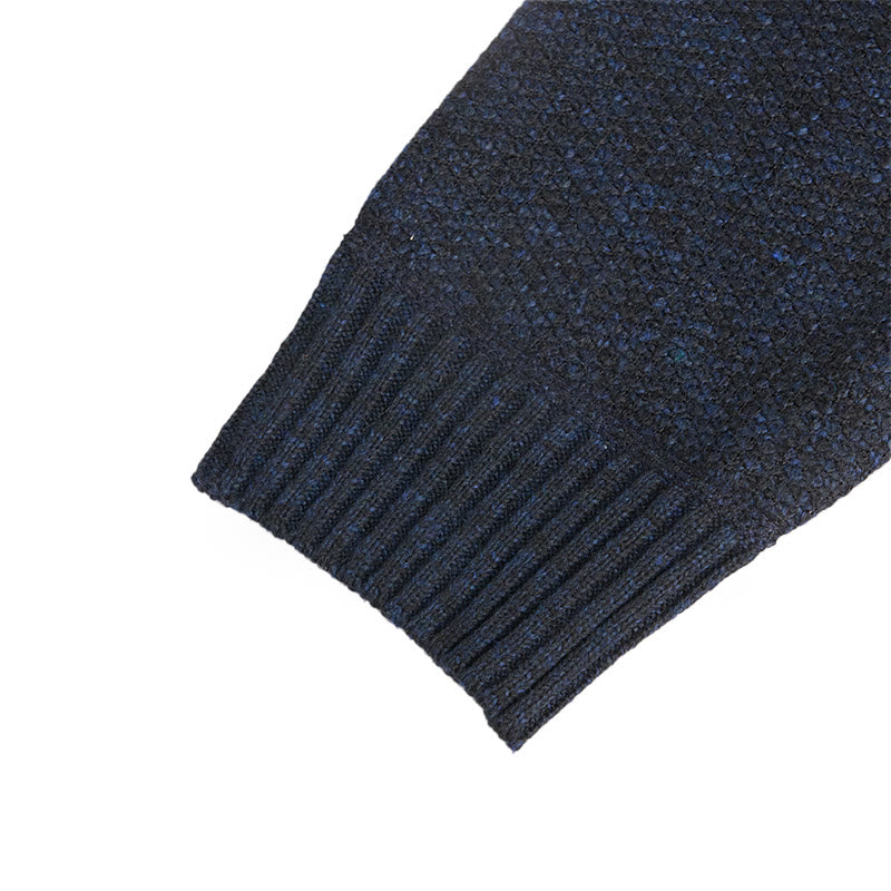 Herren-Strickjacke mit Farbblockmuster und Fleecefutter - image 9