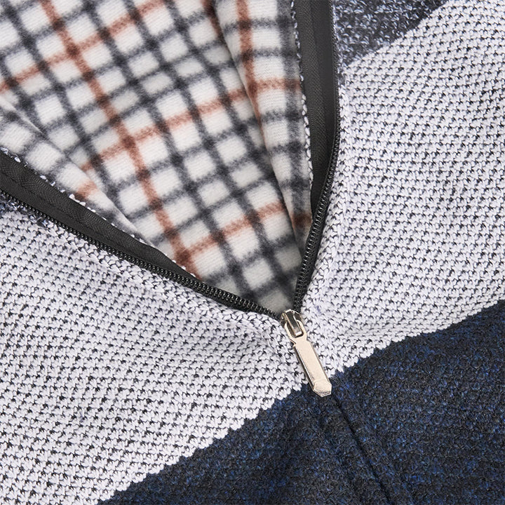 Herren-Strickjacke mit Farbblockmuster und Fleecefutter - image 6
