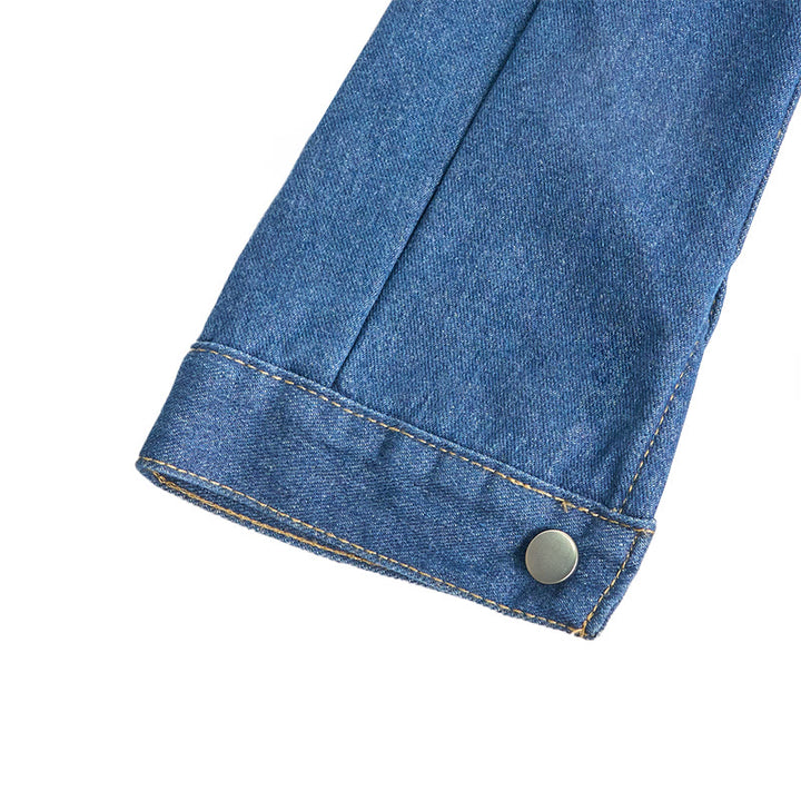 Herren-Truckerjacke aus Denim mit Fleecefutter - image 8