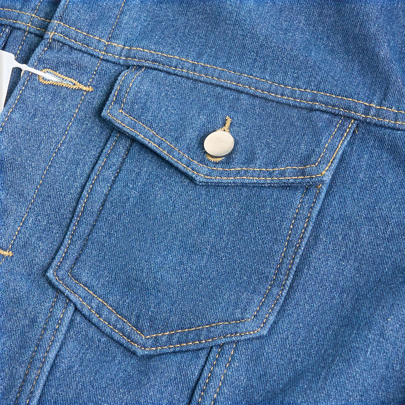 Herren-Truckerjacke aus Denim mit Fleecefutter - image 6