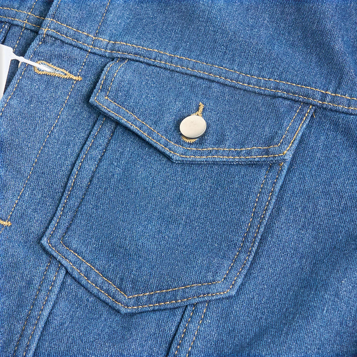 Herren-Truckerjacke aus Denim mit Fleecefutter - image 6