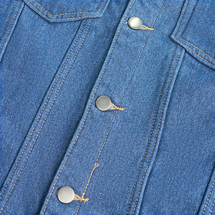 Herren-Truckerjacke aus Denim mit Fleecefutter - image 7