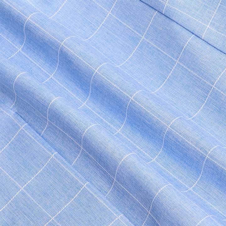 Herren-Businessblazer in Hellblau mit Karomuster - image 6