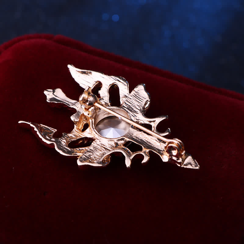 Retro-Gem-Drachen-Schwert-Brosche für Männer