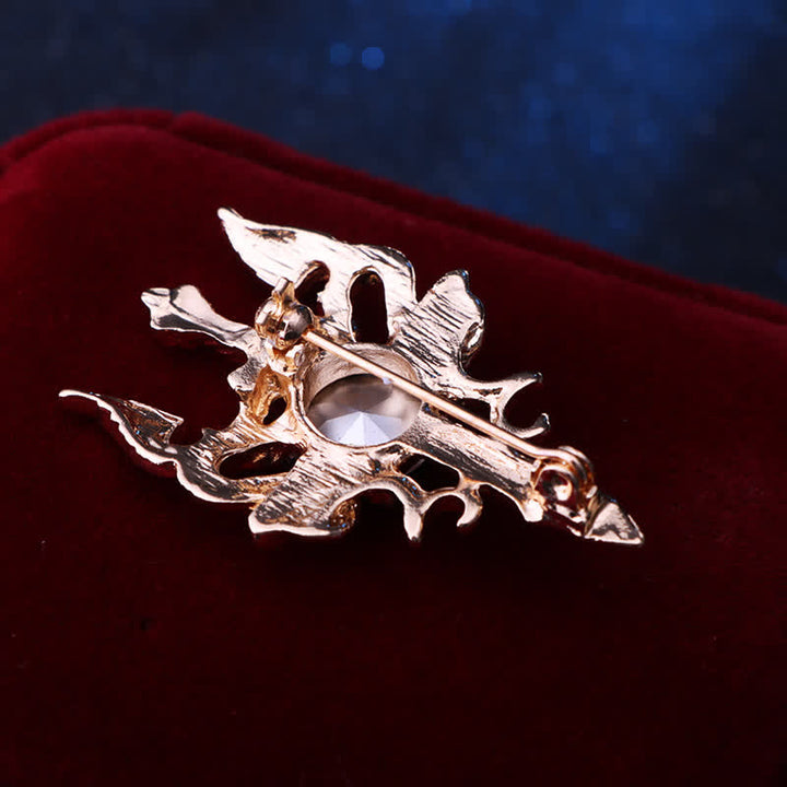 Retro-Gem-Drachen-Schwert-Brosche für Männer