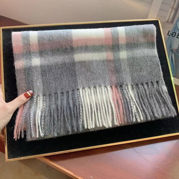 Unisex-Schal aus Lammfell im Edinburgh-Karo-Design, groß und warm - image 35