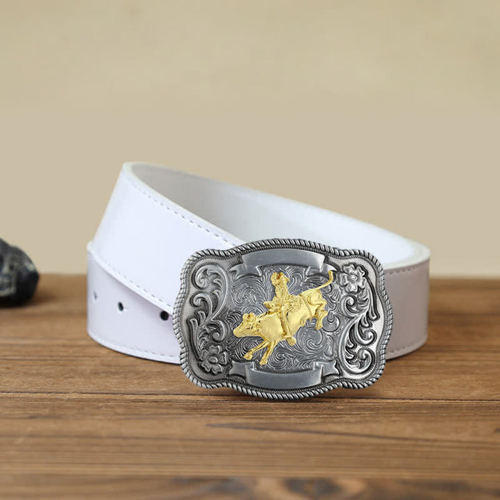 Herren DIY Ledergürtel mit goldener Tierschnalle